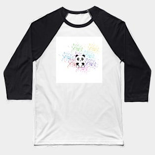 Sitting Panda Bear Baseball T-Shirt